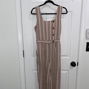 Stripped Jumpsuit, with pockets